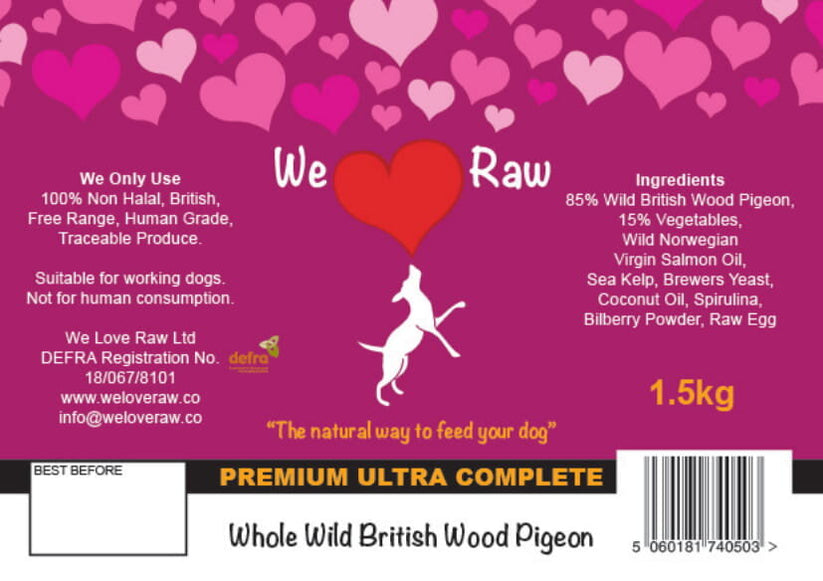 We Love Raw Premium Wild Wood Pigeon