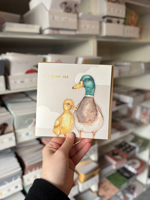 Duck Father's Day Gold Foil card