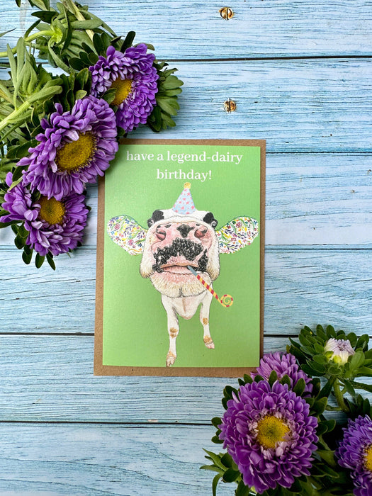 Dairy Cow Birthday Card