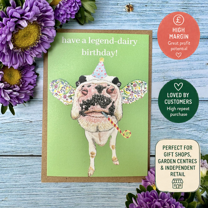 Dairy Cow Birthday Card