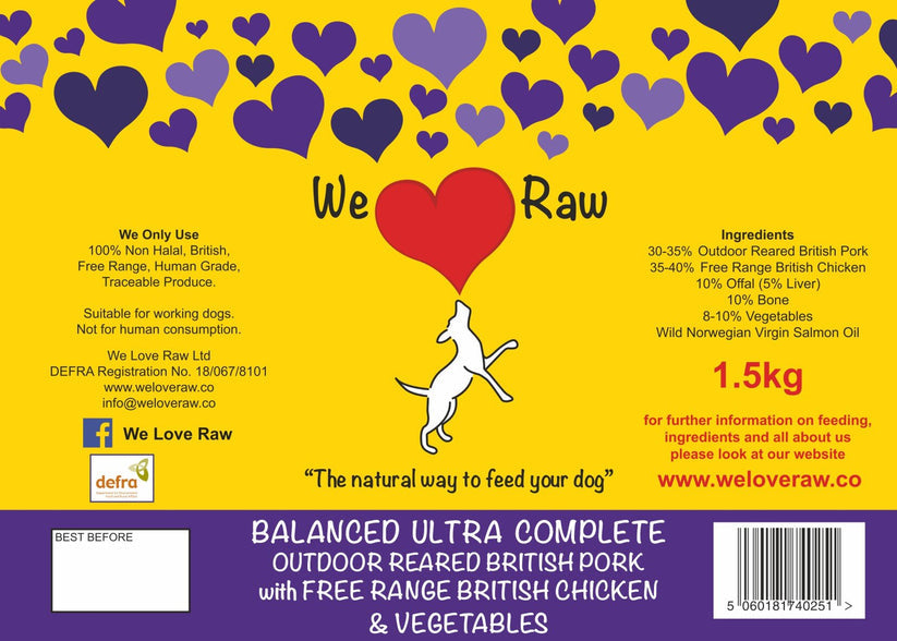 We Love Raw Balanced Ultra Chicken & Pork Complete