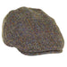 Highland Harris Tweed Flat Cap Green & Brown

