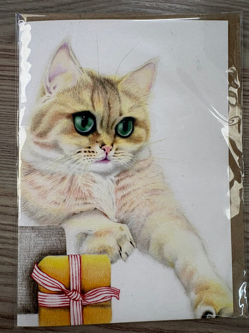 Deckled Edge Birthday Kitty Card