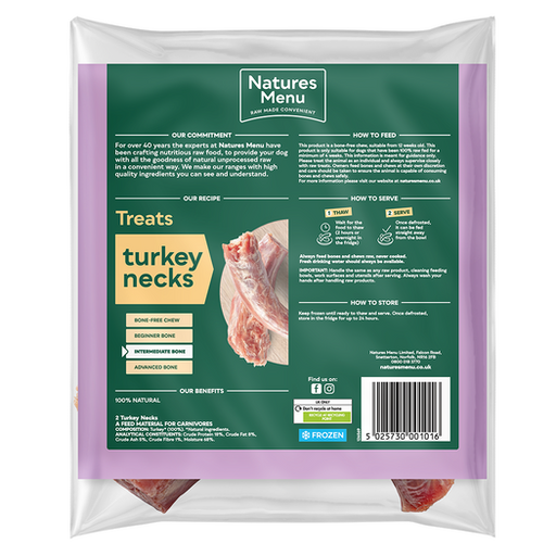 Natures Menu Treats Frozen Turkey Necks