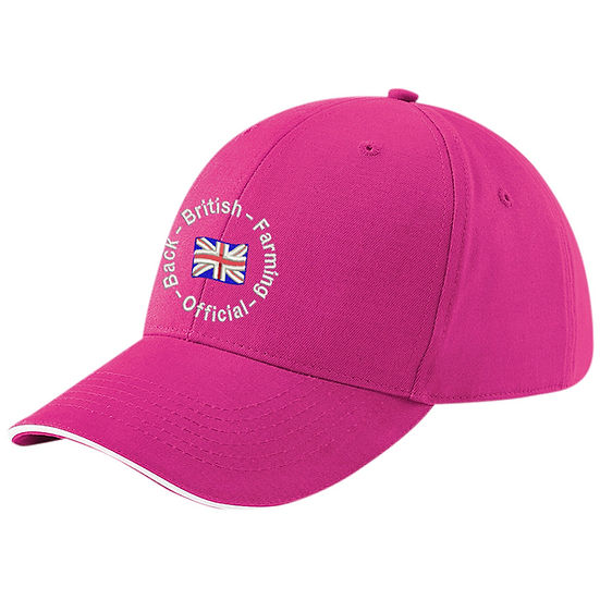 Back British Farming Baseball Hot Pink