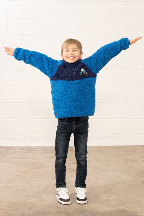 LightHouse Caden Fleece Blue Tractor