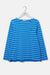Lighthouse Causeway Breton Long Sleeve Top Azure Blue Stripe