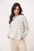 Lighthouse Causeway Long Sleeved Top Blue & Clay Stripe
