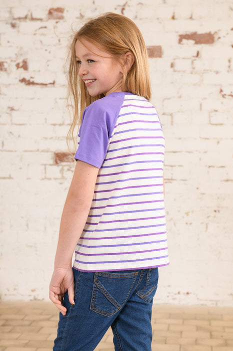 Lighthouse Causeway Short Sleeve Kids T-Shirt Purple