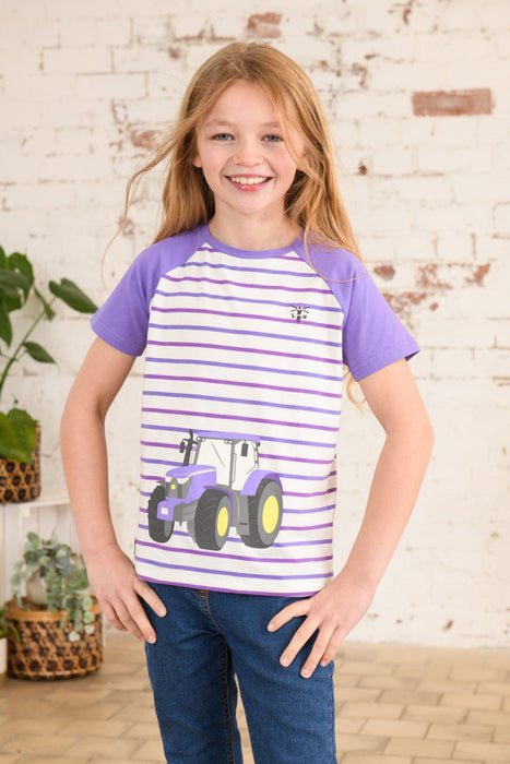 Lighthouse Causeway Short Sleeve Kids T-Shirt Purple