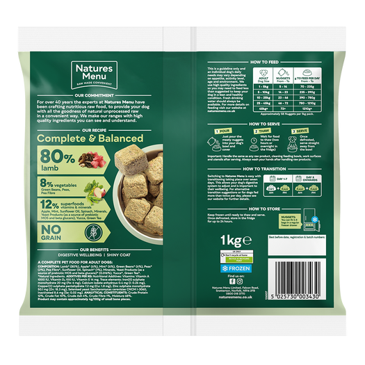 Natures Menu Complete & Balanced 80/20 Lamb Nuggets