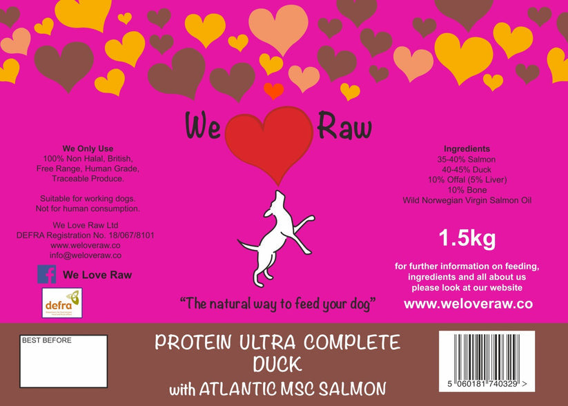 We Love Raw Protein Duck & Salmon 1.5kg
