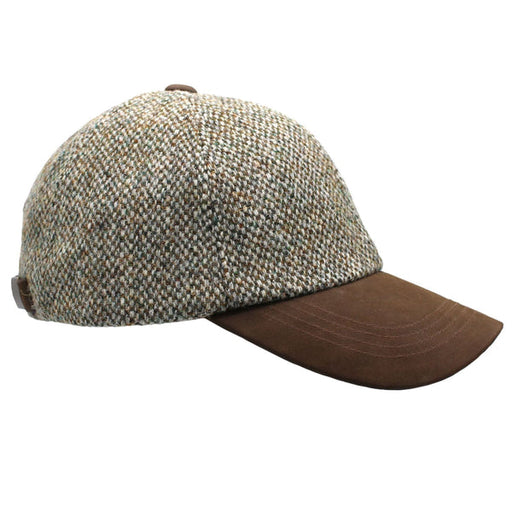 Glencairn Harris Tweed Leather Peak Pebble