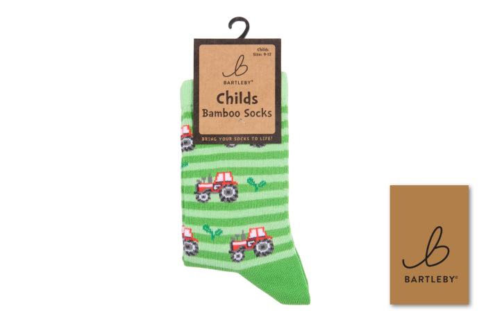 Childs Tractor Bamboo Socks