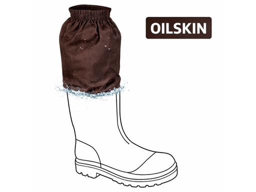 Wellington Oilskin Brown Overboots