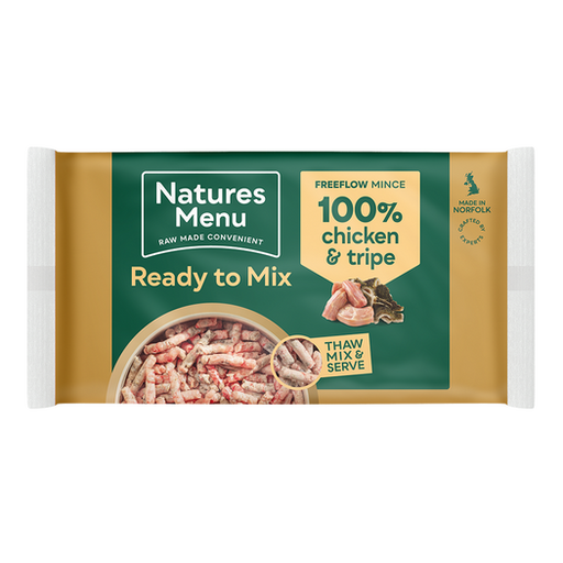 Natures Menu Ready To Mix 100% Chicken & Tripe Freeflow 2kg