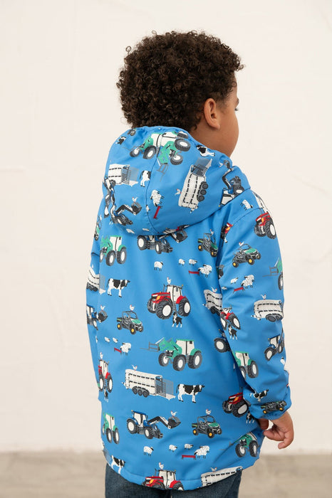Lighthouse Boys Finlay Coat Blue Farm Print

