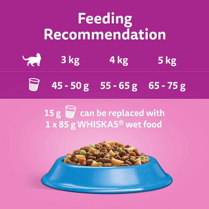 Whiskas Adult 1+ Complete Dry Cat Food With Tuna 