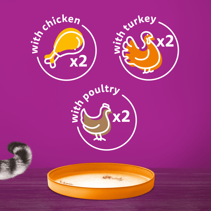 WHISKAS 1+ Farm Menu with Jelly Tin 6 x 400g