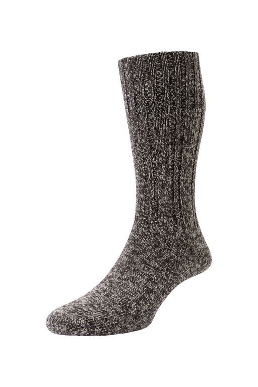 Merino Wool Boot Sock Brown Marl