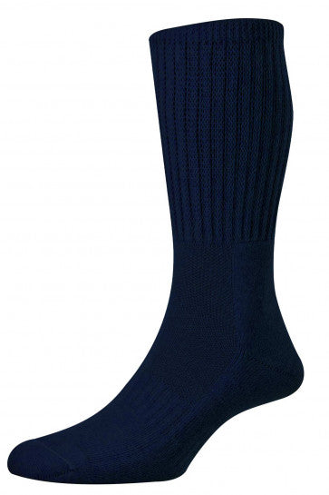 HJ Socks Garden Sock Navy Size 4-7