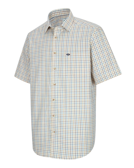 Hoggs Kessock Brown & Blue Short-Sleeved Shirt