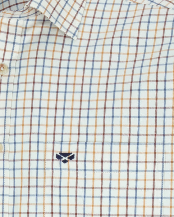 Hoggs Kessock Brown & Blue Short-Sleeved Shirt