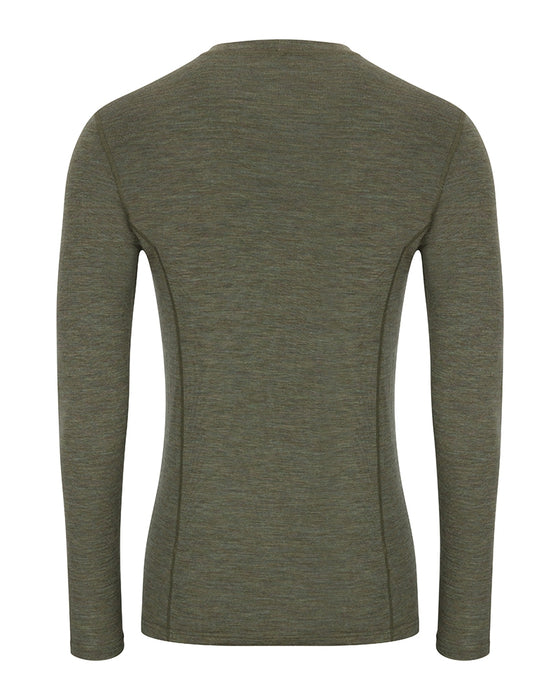Hoggs 100% Merino Long Sleeve Base Layer Green