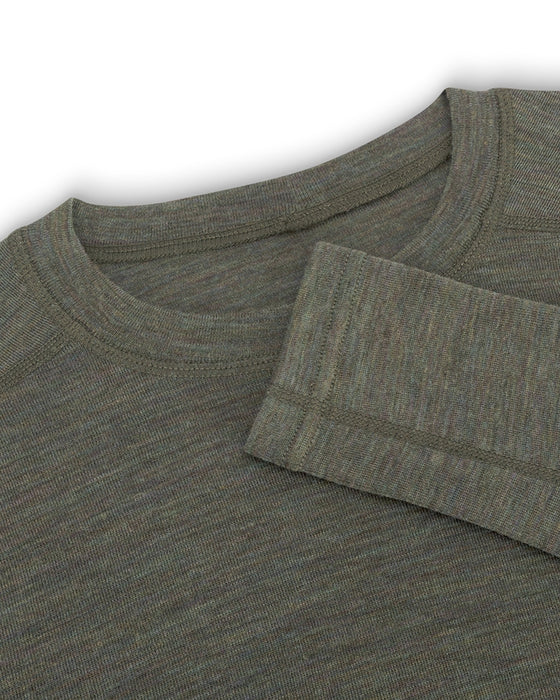Hoggs 100% Merino Long Sleeve Base Layer Green