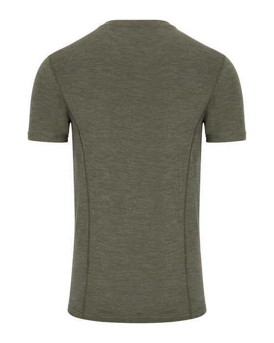 Hoggs 100% Merino Short Sleeve Base Layer Green
