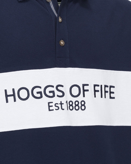 Hoggs Stewart Block Polo Shirt Navy