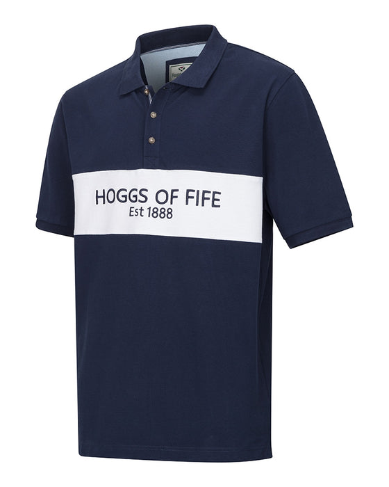Hoggs Stewart Block Polo Shirt Navy