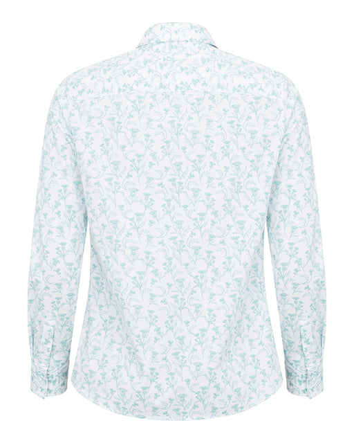 Hoggs Women's Thistle Print Shirt Seafoam