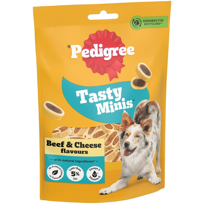 Pedigree Tasty Minis Cheese & Beef Nibbles 140g Dog Treats