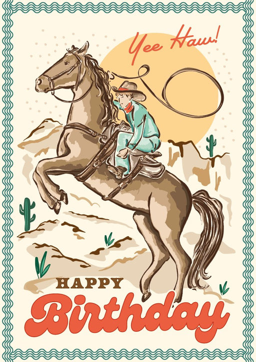 The Art File Yee Haw Happy Birthday Card
