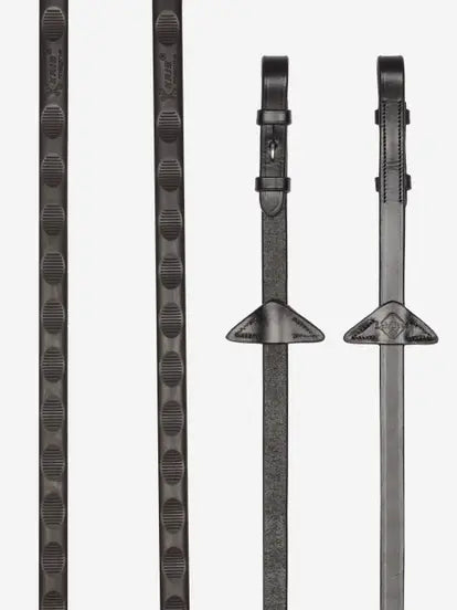 LeMieux Magna Grip Brown & Silver Rubber Rein
