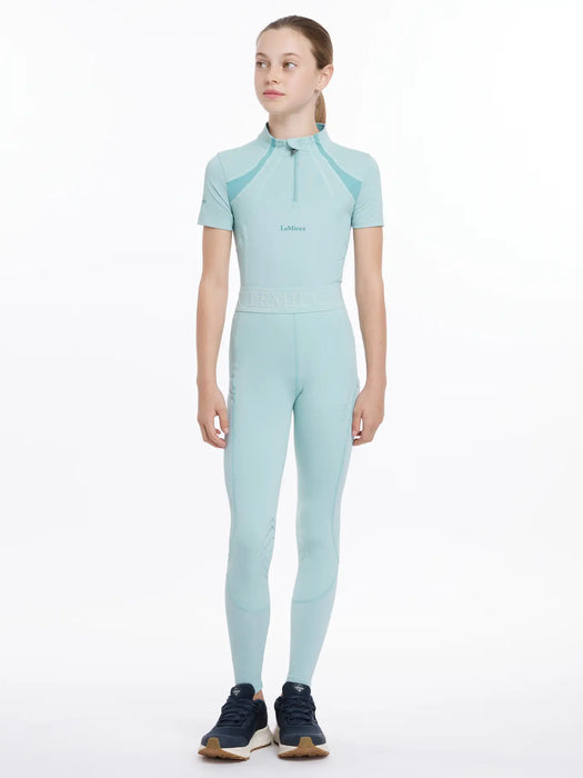 LeMieux Lizzie Youth Mesh Leggings Aqua