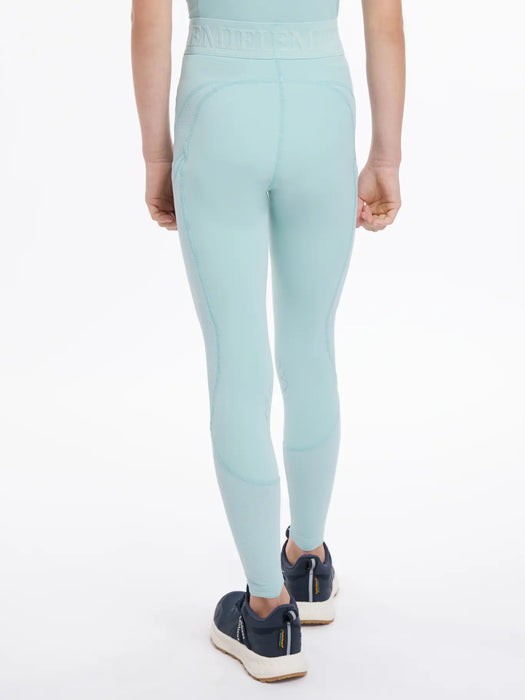 LeMieux Lizzie Youth Mesh Leggings Aqua