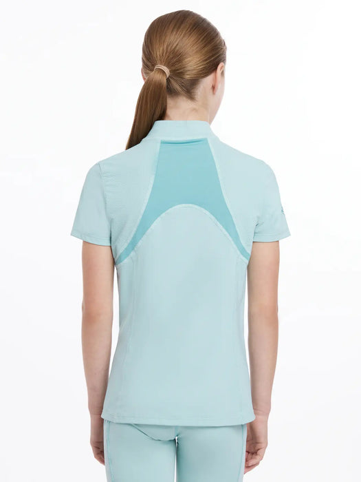 LeMieux Youth Mia Mesh Short Sleeved Base Layer Aqua