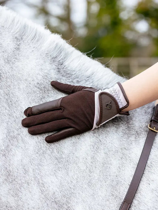 LeMieux Pro Mesh Gloves Brown & Almond