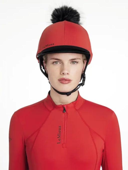 LeMieux Classique Pom Hat Silk Chilli