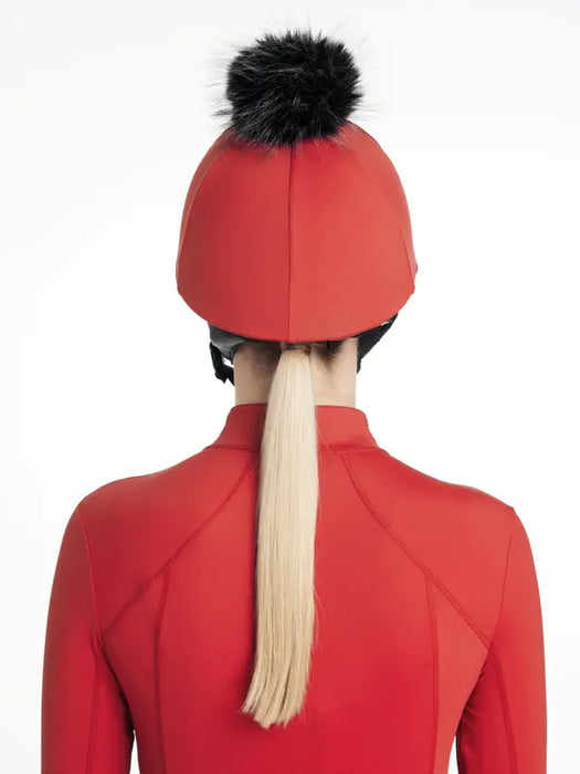 LeMieux Classique Pom Hat Silk Chilli