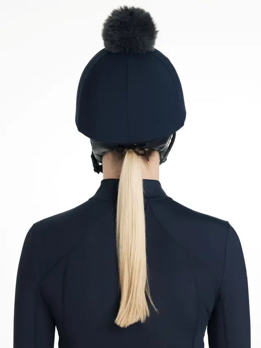 LeMieux Classique Pom Hat Silk Navy