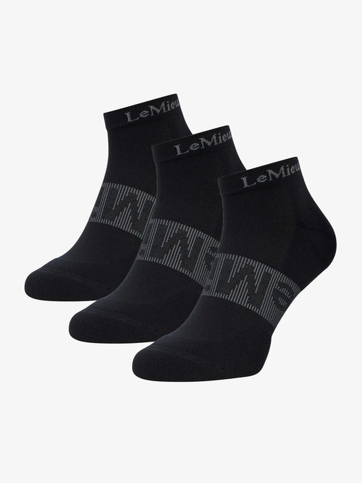 LeMieux Trainer Sock 3 Pack Black