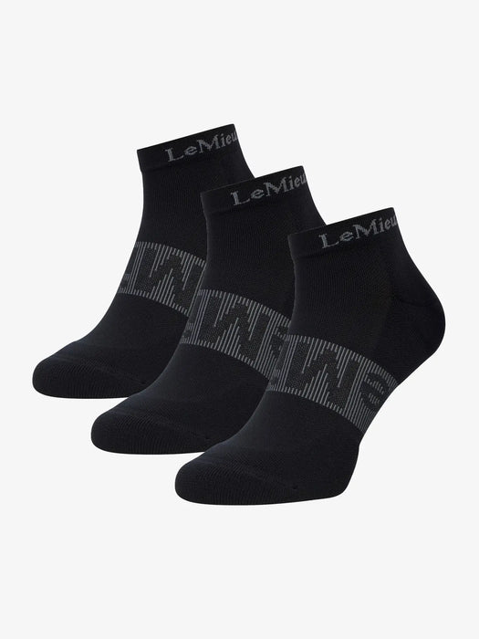 LeMieux Trainer Sock 3 Pack Black