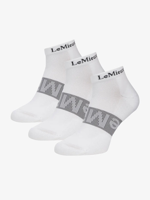 LeMieux Trainer Sock 3 Pack White