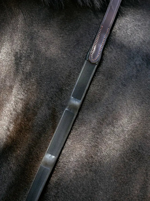 LeMieux Ergo Grip Rubber Reins Brown
