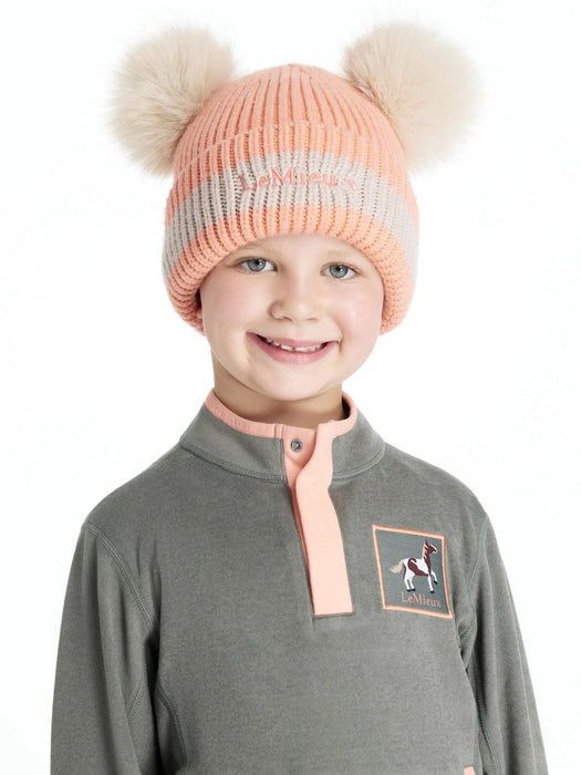 LeMieux Mini Beanie Double Pom Peach