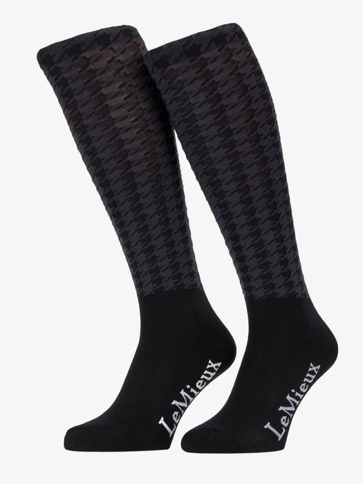 LeMieux Aspen Houndstooth Socks Black