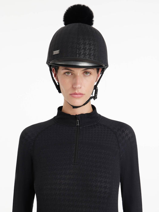 LeMieux Aspen Houndstooth Hat Silk Black
